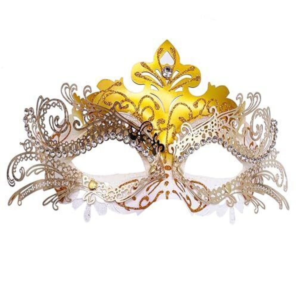 3578 / Masquerade Metal Masks Venetian Halloween Costume Mask Mardi Gras